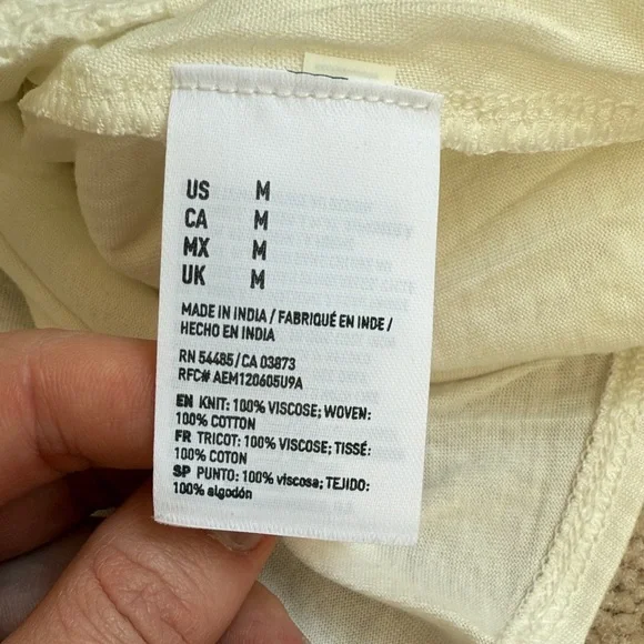 American Eagle Outfitters Women’s Medium White Eyelet Tank Top - Picture 3 of 6